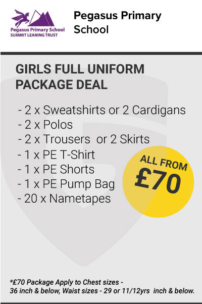 Pegasus Primary School Girls Uniform Package Deal
