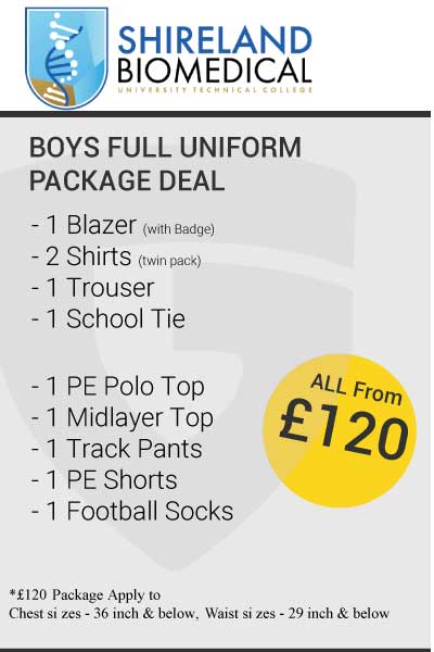 Shireland Biomedical Boys Full Uniform Package Deal