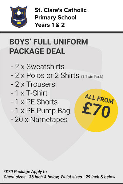 St Clare's Boy's Full Uniform Y1-Y2