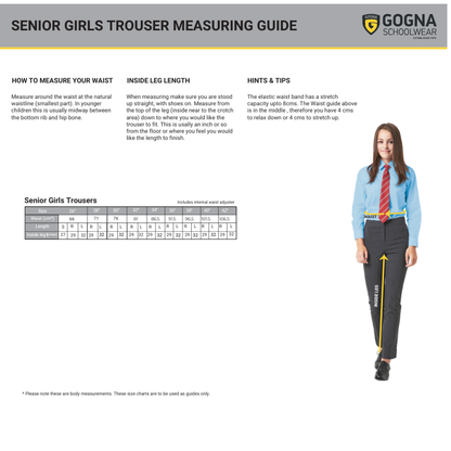 Senior Girls School Trouser - Black