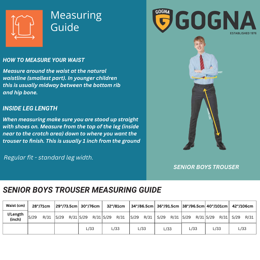 Senior Boys School Trousers - Grey