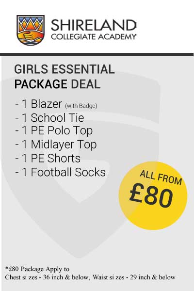 Shireland Collegiate Academy Girls Essential Package Deal