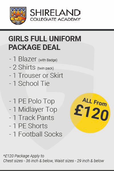 Shireland Collegiate Academy Girls Full Uniform Package Deal