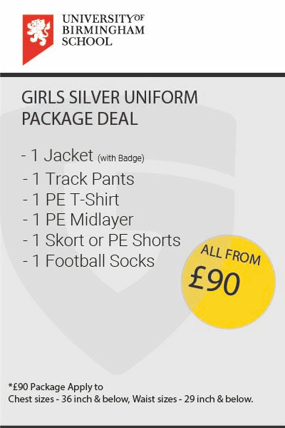 University of Birmingham Girls Silver Uniform Package
