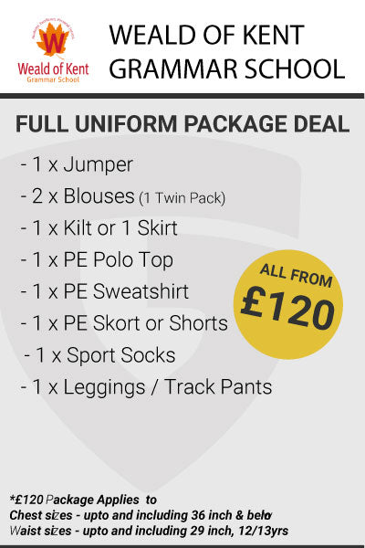 Weald of Kent Girls Full Uniform Package Deal
