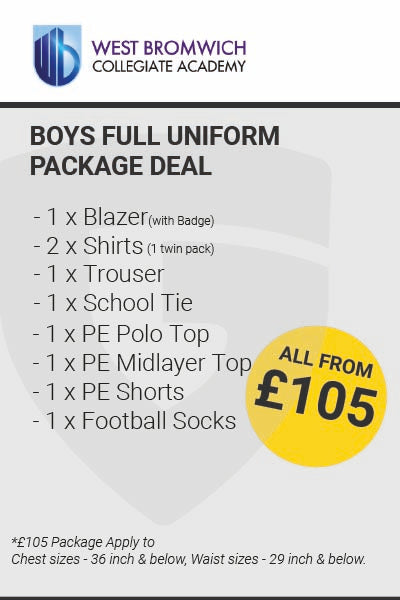 West Bromwich Collegiate Academy Boys Full Uniform Package