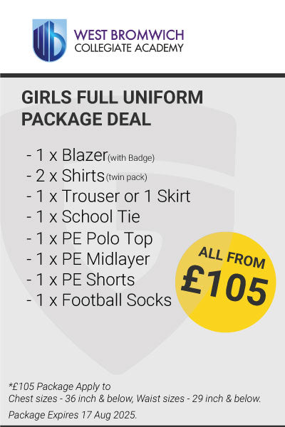 West Bromwich Collegiate Academy Girls Full Uniform Package