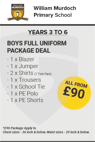 William Murdoch Boy's Full Uniform Package Y3-Y6