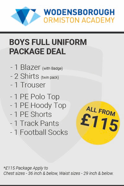 Wodensborough Ormiston Academy Boys Full Uniform Package Deal