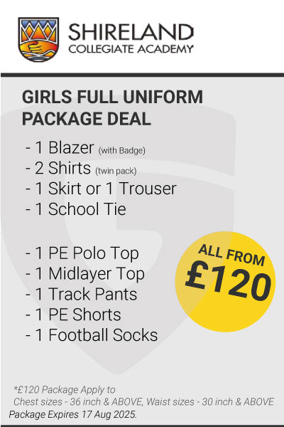 Shireland Collegiate Academy Girls Full Uniform Package Deal