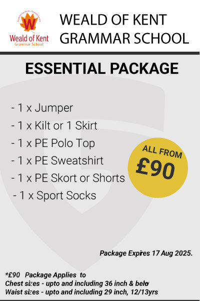 Weald of Kent Lower School Girls Essential Package Deal