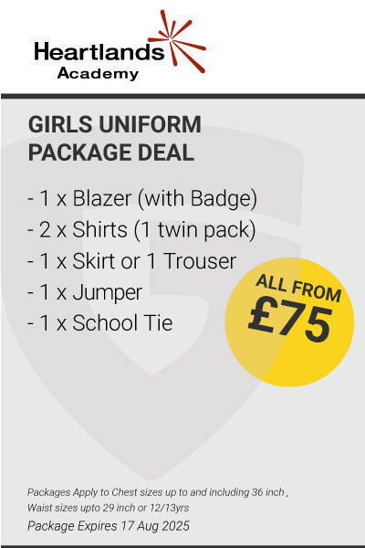 Heartlands Academy Girls School Uniform  Package Deal