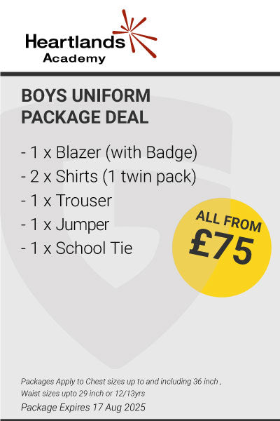 Heartlands Academy Boys School Uniform Package Deal
