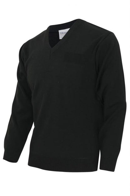 Product image for Black V Neck School Jumper