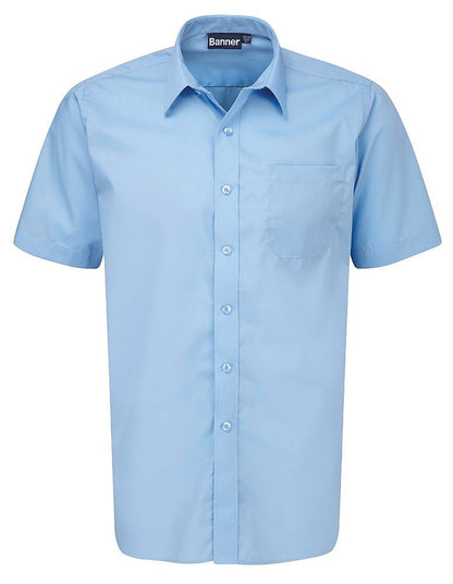 Product image for Boys’ Blue Short Sleeve School Shirt 