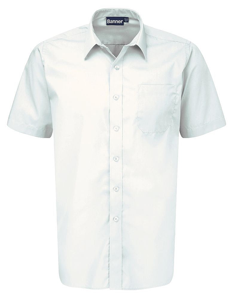 Product image for Boys’ White Short Sleeve School Shirt