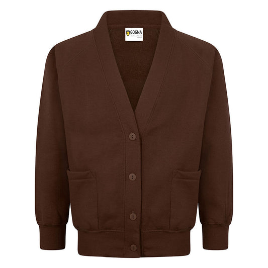 Product image for Brown School Sweatshirt Cardigan