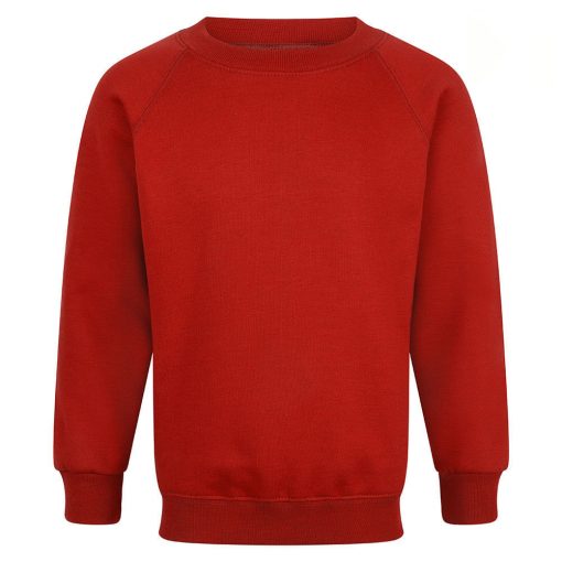Product image for Crew Neck Red School Sweatshirt