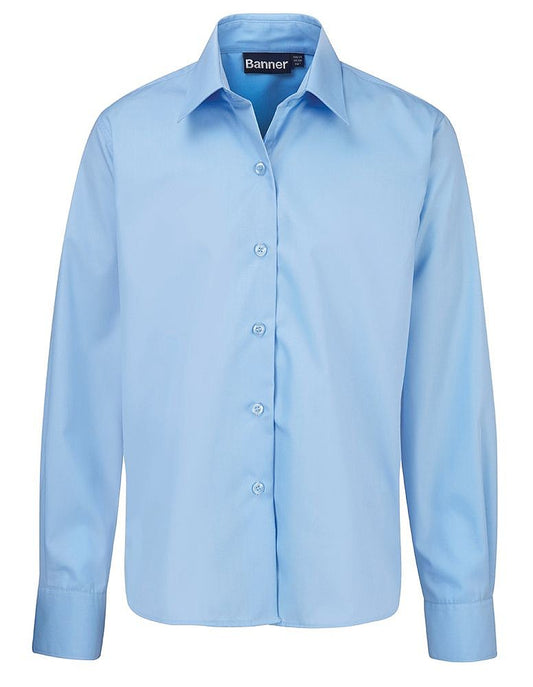 Product image for Girls’ Blue Long Sleeve School Shirt 