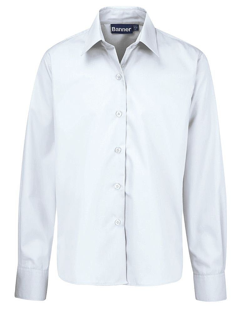Product image for Girls’ White Long Sleeve School Shirt 