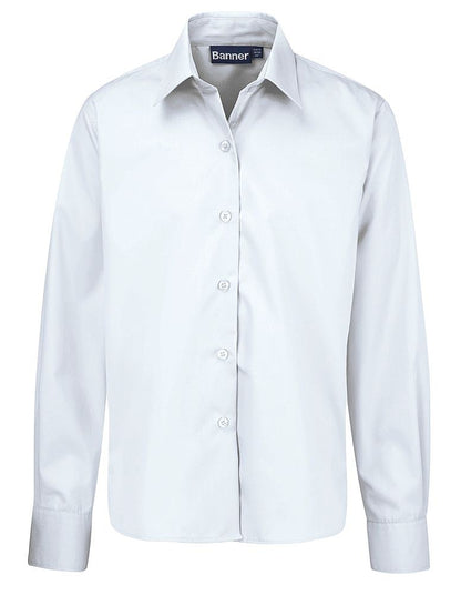 Product image for Girls’ White Long Sleeve School Shirt 