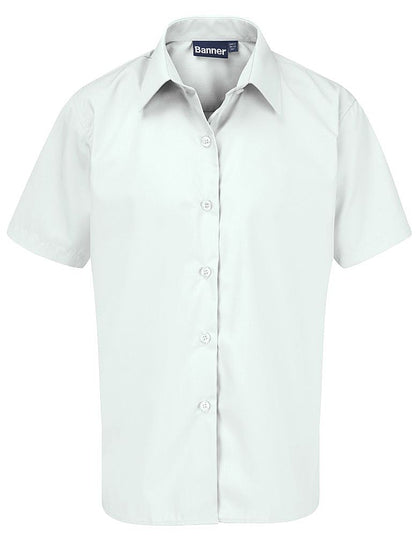Product image for Girls’ White Short Sleeve School Shirt 