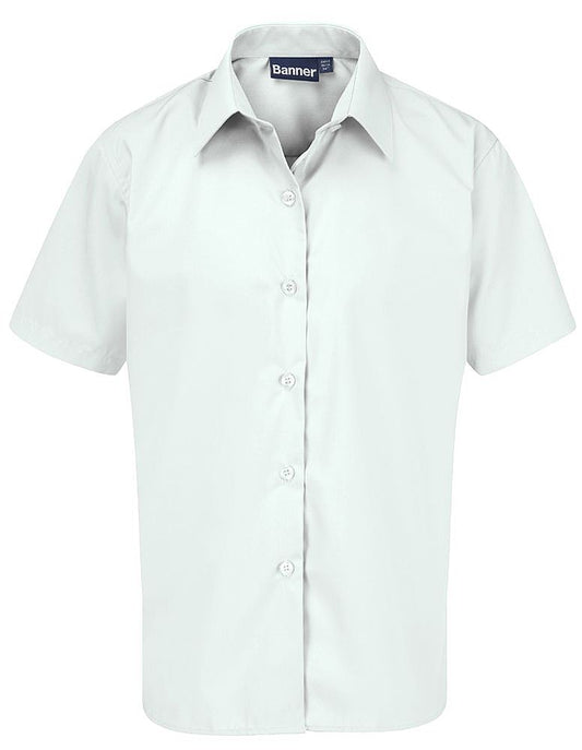 Product image for Girls’ White Short Sleeve School Shirt 