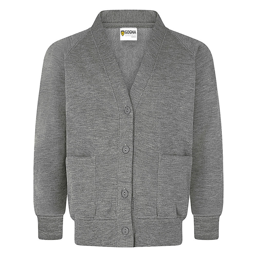 Product image for Grey School Sweatshirt Cardigan 