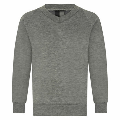 Product image for Grey V-Neck School Sweatshirt 