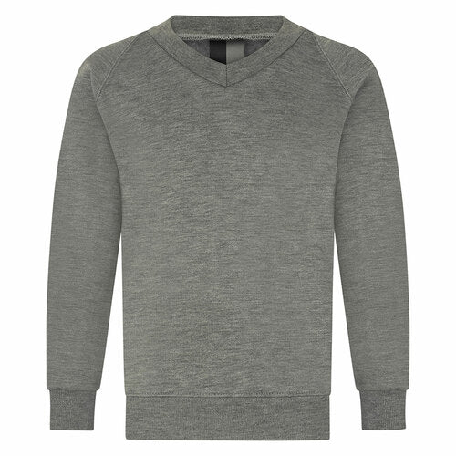 Product image for Grey V-Neck School Sweatshirt 