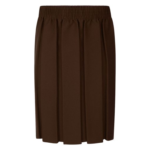 Product image for Junior Brown Pleated School Skirt