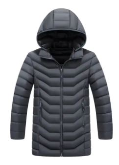 Product image for Junior Fleece Lined School Coat - Charcoal