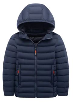Product image for Junior Padded Fleece Lined School Coat - Navy