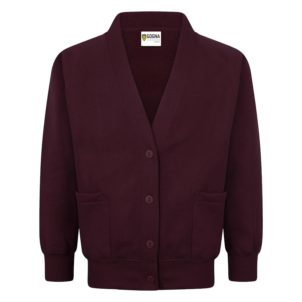 Product image for Maroon School Sweatshirt Cardigan