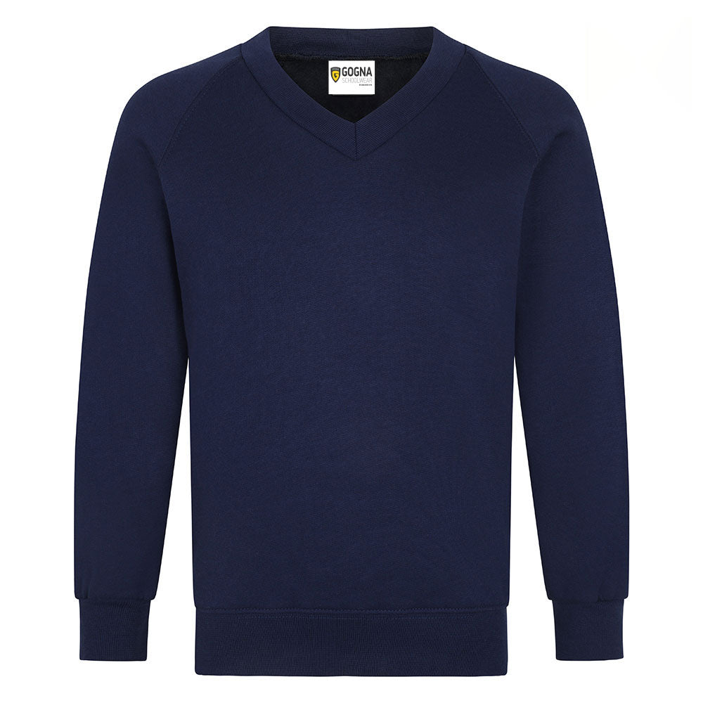 Product image for Navy V-Neck School Sweatshirt