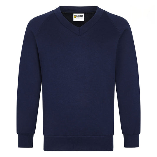 Product image for Navy V-Neck School Sweatshirt