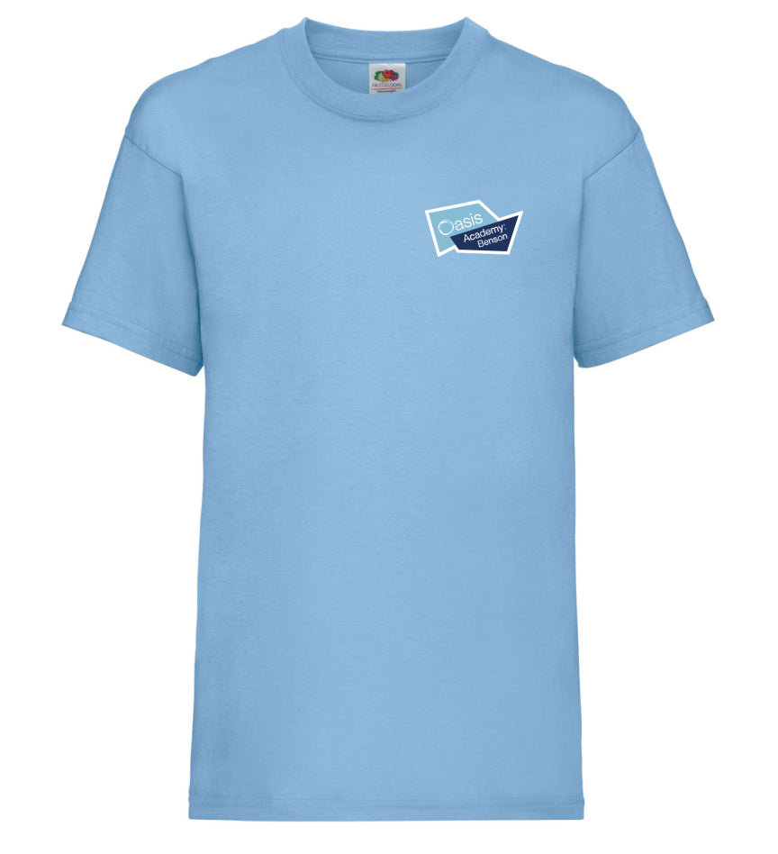 Product image for Oasis Benson Academy PE T-Shirt- Sky Blue