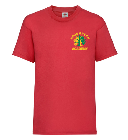 Product image for Wood Green Academy Cotton  T-Shirt red