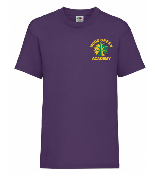 Product image for Wood Green Academy Cotton T-Shirt purple