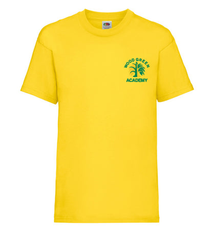 Product image for Wood Green Academy Cotton T-Shirt yellow