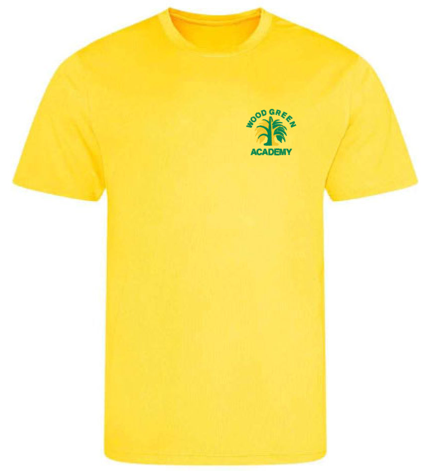 Product image for Wood Green Academy Dry Fit Tee T-Shirt sun yellow