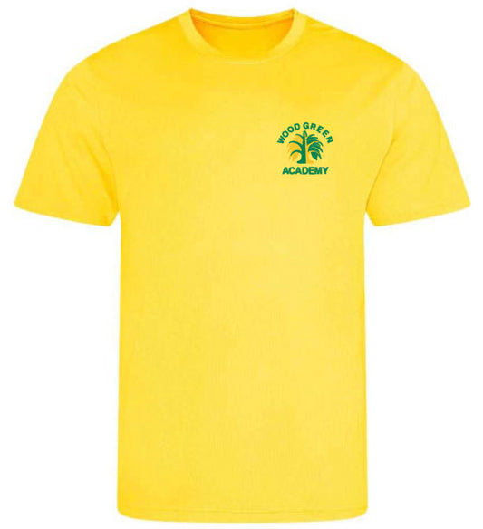 Product image for Wood Green Academy Dry Fit Tee T-Shirt sun yellow