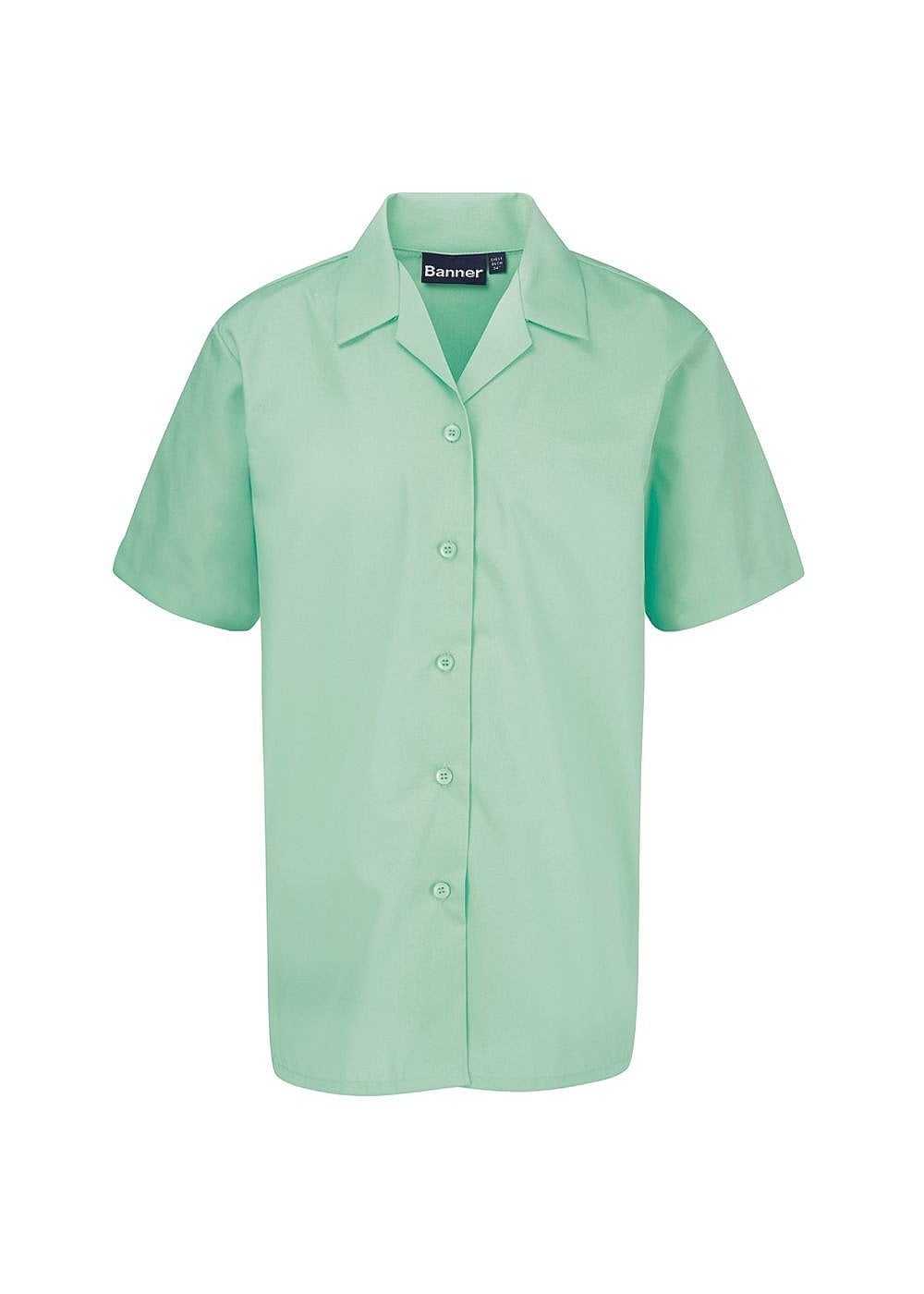 Revere Short Sleeve Blouses Green - Twin Pack - Gogna Schoolwear and Sports